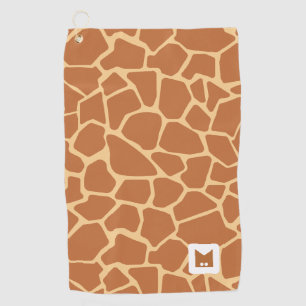 Serviette De Golf Monogramme. Motif Cute Giraffe Safari