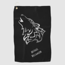 Monogramme noir et argent de la tribu des loups hu