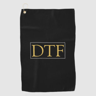 Serviette De Golf Monogramme/Nom do-it-yourself or tendance, Bordure