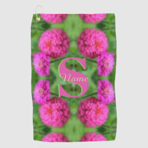 Serviette De Golf Monogramme personnalisé initial prénom Fleurs de Z
