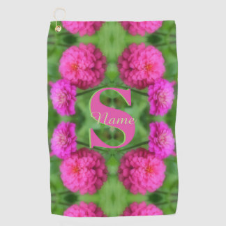 Serviette De Golf Monogramme personnalisé initial prénom Fleurs de Z