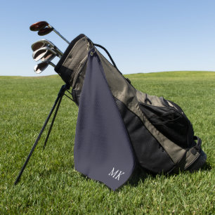 Serviette De Golf Monogramme personnalisé Première marine moderne fo
