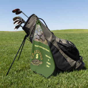 Serviette De Golf Monogramme photo de la tortue secrète de la lagune