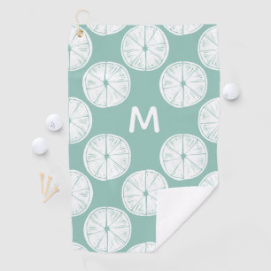 Serviette De Golf Monogramme Taco à propos de l'amour Patte Turq