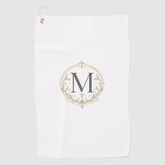 serviette de golf monogramme vintage