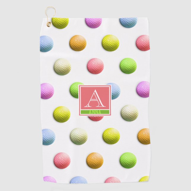 Serviette De Golf Monogrammed Ladies Golf Cadeaux Golf Serviette (Devant)