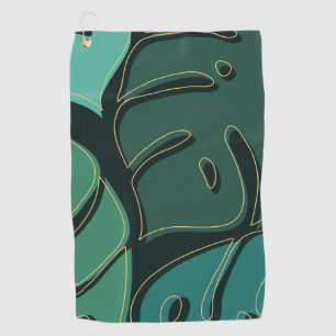 Serviette De Golf Monstère géante verte design feuille