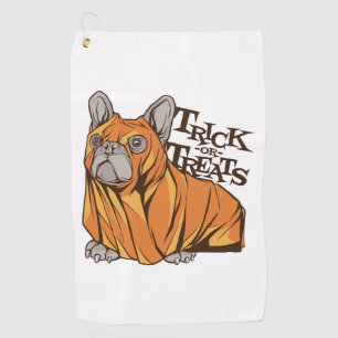 Serviette De Golf Mops d'Halloween