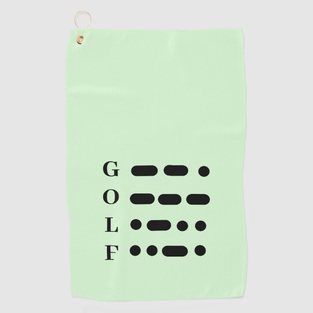 Serviette de golf Morse Code (Devant)