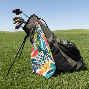 Serviette De Golf Motif Abstrait Tropical personnalisé