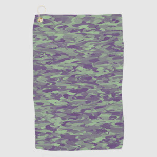 Serviette De Golf Motif Abstrait Violet Vert