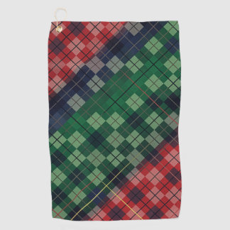 Serviette De Golf Motif carreaux rétro - Rouge, vert, bleu