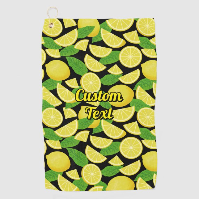 Serviette De Golf Motif citron (Devant)