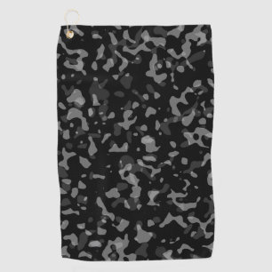 Serviette De Golf Motif de camouflage noir et gris tendance