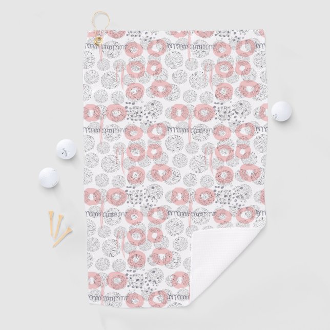 Serviette De Golf Motif de cercle de point de polka (En situation)