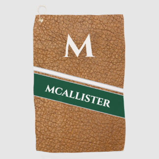 Serviette De Golf Motif de cuir de luxe personnalisé pour golf