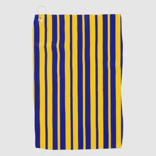 Serviette De Golf Motif de design de rayures élégantes bleu jaune