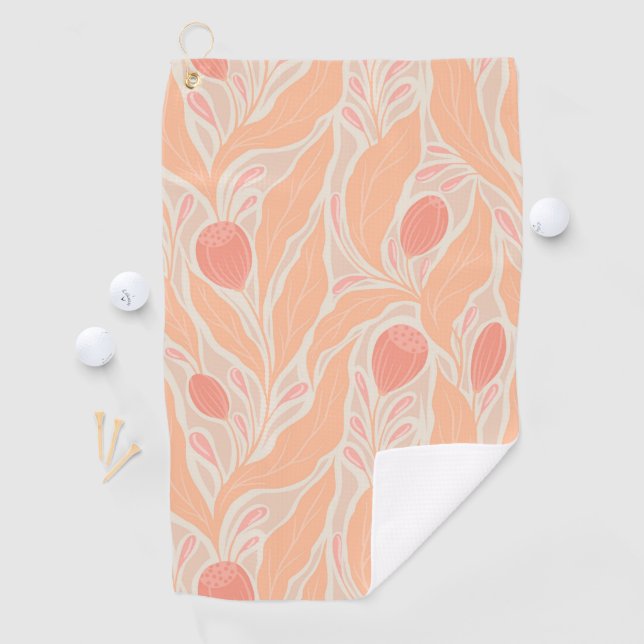 Serviette De Golf Motif de fleurs (En situation)