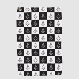 Serviette De Golf Motif de Freemason À damiers