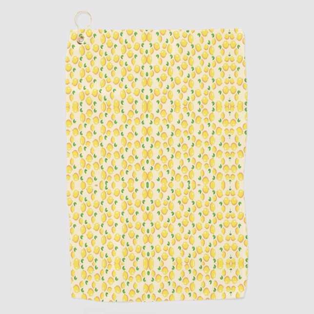 Serviette De Golf Motif de fruits de citron jaune (Devant)