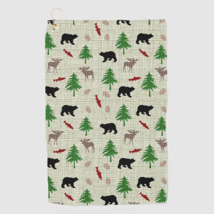 Serviette De Golf Motif de l'orignal et de l'ours
