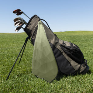 Serviette De Golf Motif de maillage géométrique dégradé vert clair d