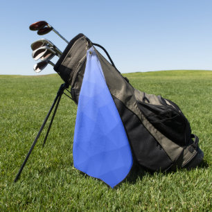 Serviette De Golf Motif de maille géométrique à dégradé bleu foncé