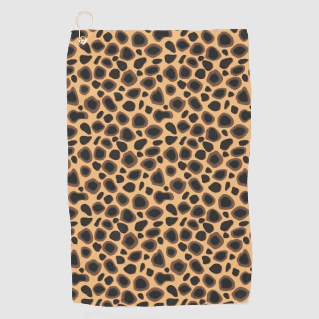 Serviette De Golf Motif de peau de girafe sans couture (Devant)
