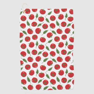 Serviette De Golf Motif de tomate rouge tiré à la main