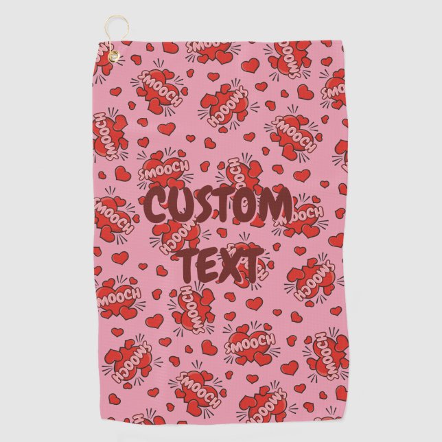 Serviette De Golf Motif d'effet sonore de bande dessinée (Devant)