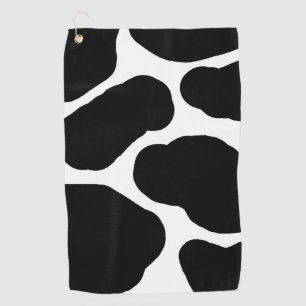 Serviette De Golf Motif des points de vache noirs et blancs