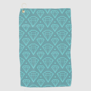 Serviette De Golf Motif diamant   TURQUOISE