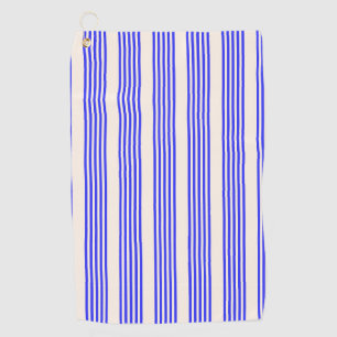 Serviette De Golf Motif électrique bleu et beige cinq bandes