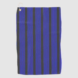 Serviette De Golf Motif électrique bleu et charbon cinq bandes