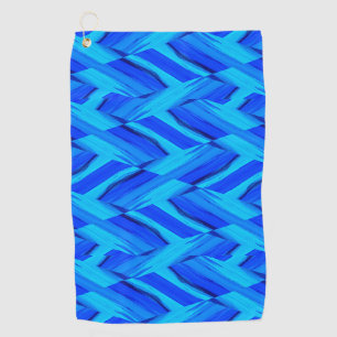 Serviette De Golf Motif en marbre bleu Cobalt complexe