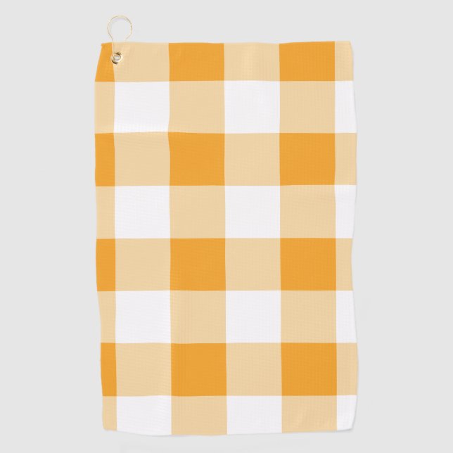 Serviette De Golf Motif En vichy jaune (Devant)