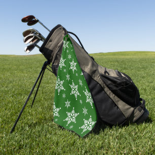 Serviette De Golf Motif Flocon de Neige, Flocons de Neige Blancs, Ne