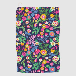 Serviette De Golf Motif floral exotique peint à la main-48330