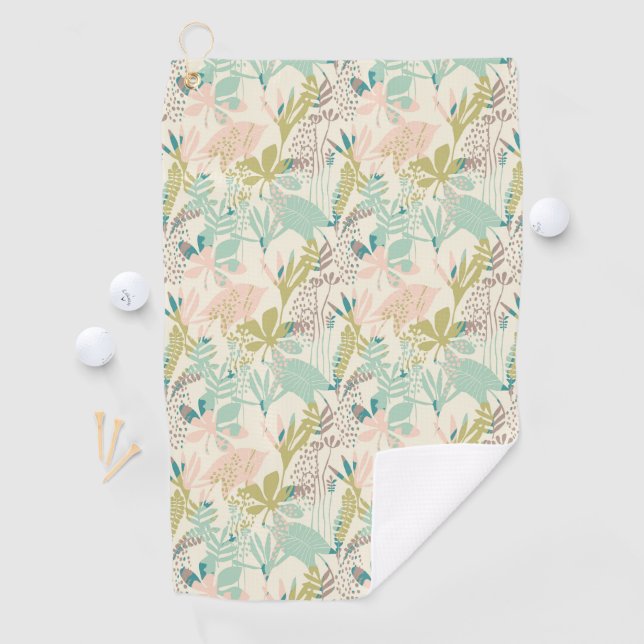 Serviette De Golf Motif floral moderne (En situation)