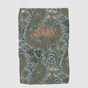 Serviette De Golf Motif floral victorien antique terre cuite sauge