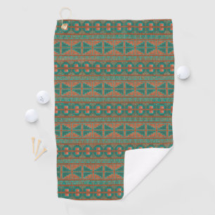 Serviette De Golf Motif géométrique Turquoise en cuivre du sud-ouest