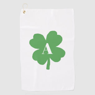 Serviette De Golf Motif irlandais Shamrock Monogramme