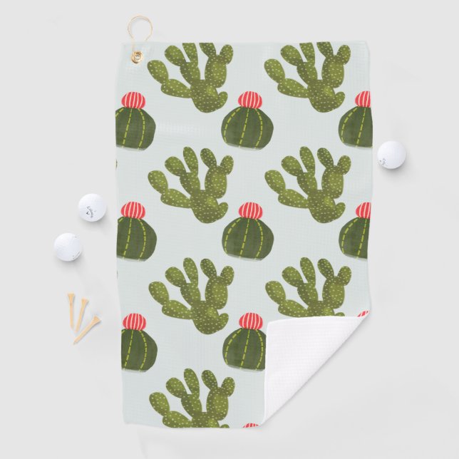 Serviette De Golf Motif mignon de cactus de la collection | de (En situation)