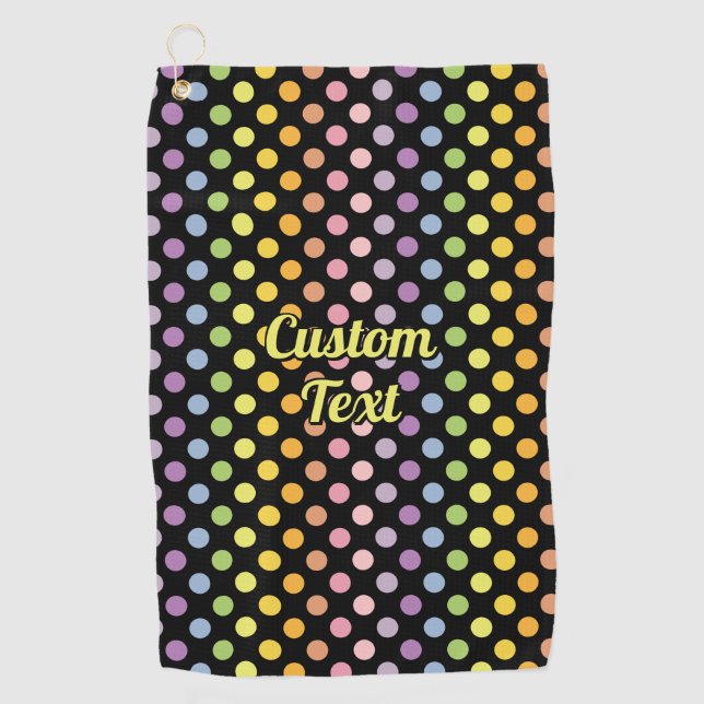 Serviette De Golf Motif Pois Rainbow (Devant)