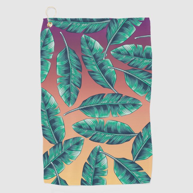 Serviette De Golf Motif tropical (Devant)
