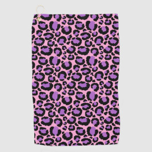 Serviette De Golf Motif Violet Pink Cheetah Leopard Amoureux des ani