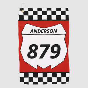 Serviette De Golf Motocross Custom Dirt Numéro de vélo Plaque sur ro