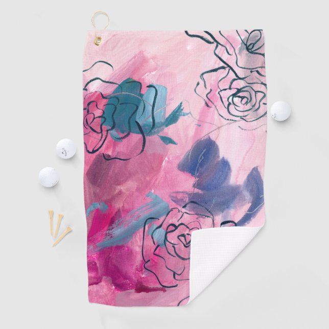 Serviette De Golf Musique intérieure - Croquis floral (En situation)