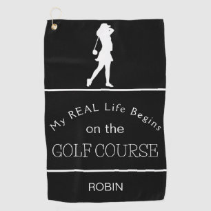 Serviette De Golf My Real Life commence sur le terrain de golf