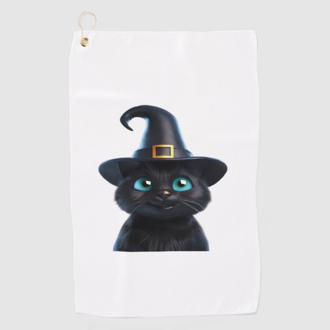 Serviette De Golf Mystic Kitty - Halloween Chat classique T-shirt (Devant)